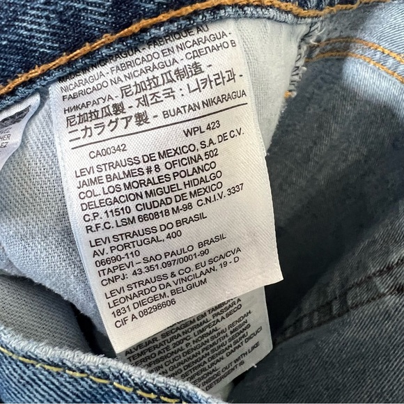 Levi's 505 Men's 38 x 30 Worn In Dad Jeans Straight Leg Distressed Blue Jeans - Picture 13 of 16